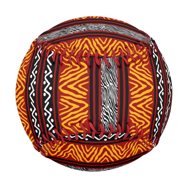Pelota De Béisbol Diseño africano (Anverso)
