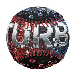 Pelota De Béisbol Diseño cromo TURBO futurista 3D
