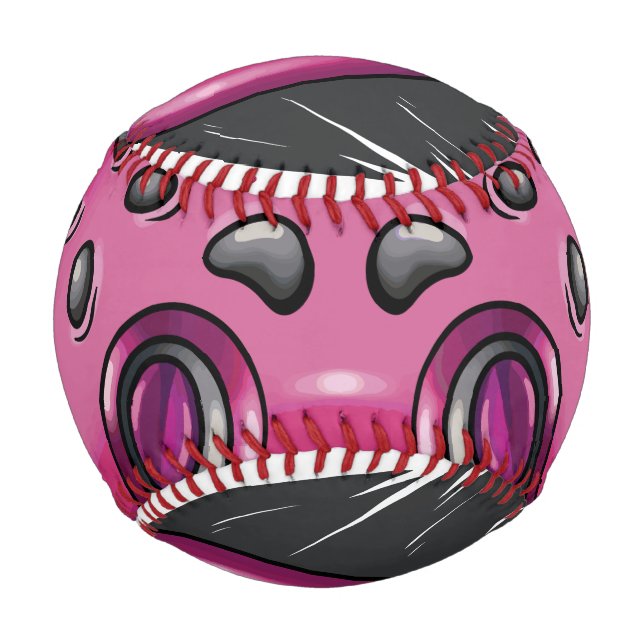 Pelota De Béisbol Diseño de Chica Gamer (Anverso)