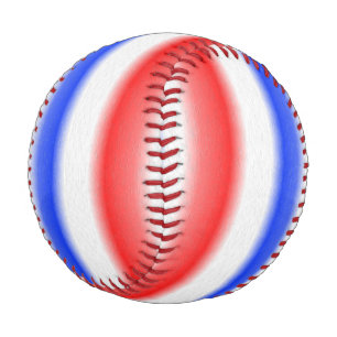 Pelota De Béisbol Diseño de franja roja blanca y azul