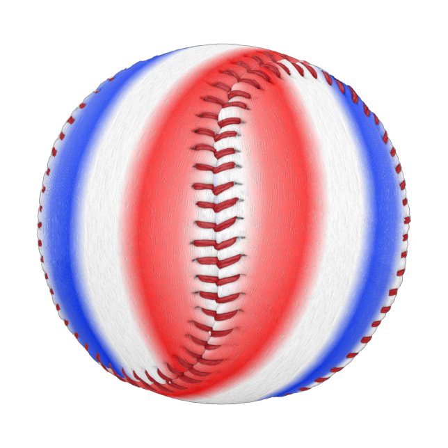 Pelota De Béisbol Diseño de franja roja blanca y azul (Angular)
