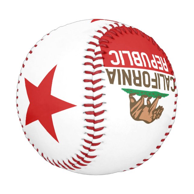 Pelota De Béisbol Diseño de la bandera de la REPÚBLICA CALIFORNIA (Angular)