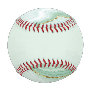 Pelota De Béisbol diseño elegante de mármol líquido pintado a mano c