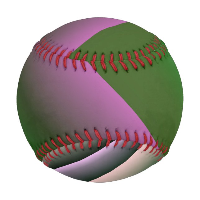 Pelota De Béisbol Diversión De Gradiente Rosa Y Verde (Anverso)