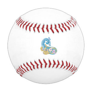Pelota De Béisbol Dot, Sherpa Blue, Golden Sand Design