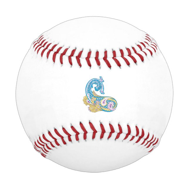 Pelota De Béisbol Dot, Sherpa Blue, Golden Sand Design (Anverso)
