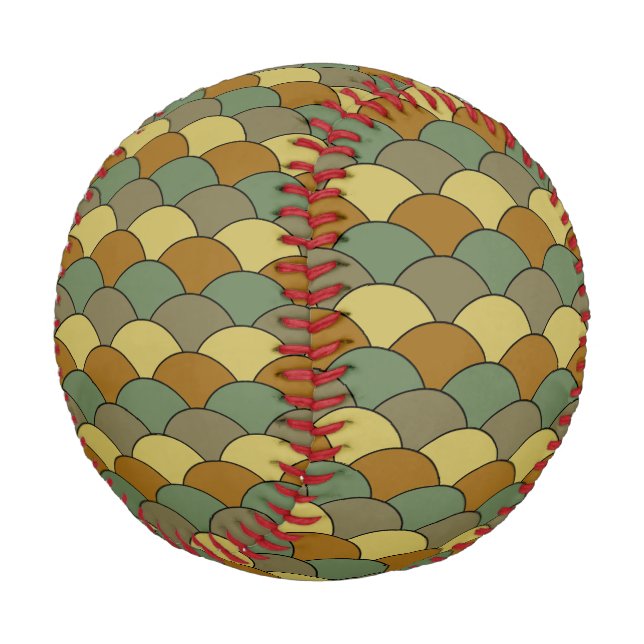 Pelota De Béisbol Dragon Scales, Fans, Waves, Seigaiha, Camouflage (Angular)