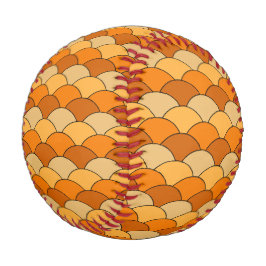 Pelota De Béisbol Dragon Scales, Fans, Waves, Seigaiha, Orange