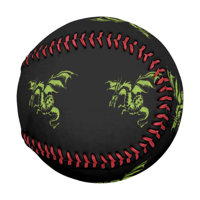 Pelota De Béisbol Dragón verde (Reverso Izquierdo)
