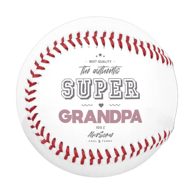 Pelota De Béisbol El auténtico superabuelo (Anverso izquierdo)
