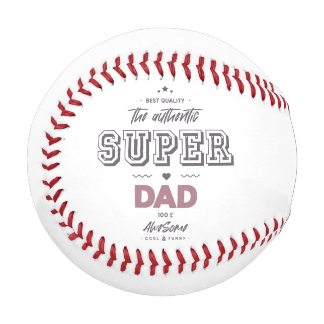 Pelota De Béisbol El auténtico superpapá (Anverso izquierdo)