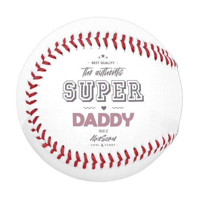 Pelota De Béisbol El auténtico superpapá (Anverso izquierdo)