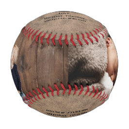 Pelota De Béisbol El Día del Padre Rústico Vintage