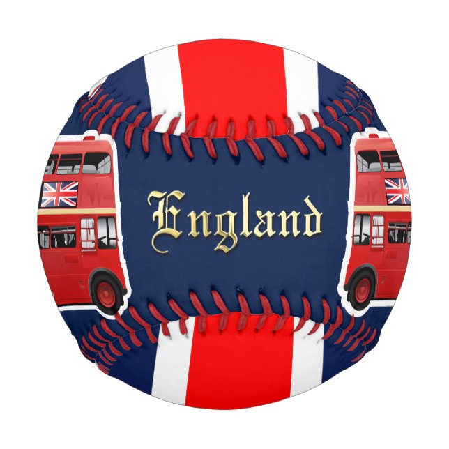 Pelota De Béisbol El famoso autobús rojo de Londres (Reverso)