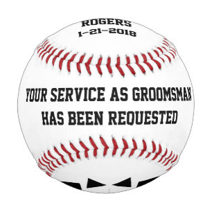 Pelota De Béisbol El mejor hombre o groomsman invita al béisbol