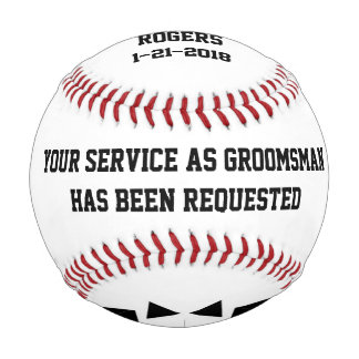 Pelota De Béisbol El mejor hombre o groomsman invita al béisbol