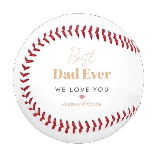 Pelota De Béisbol El mejor padre de la historia (Anverso izquierdo)