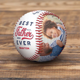 Pelota De Béisbol El mejor padre de la historia   Fotos y monograma 