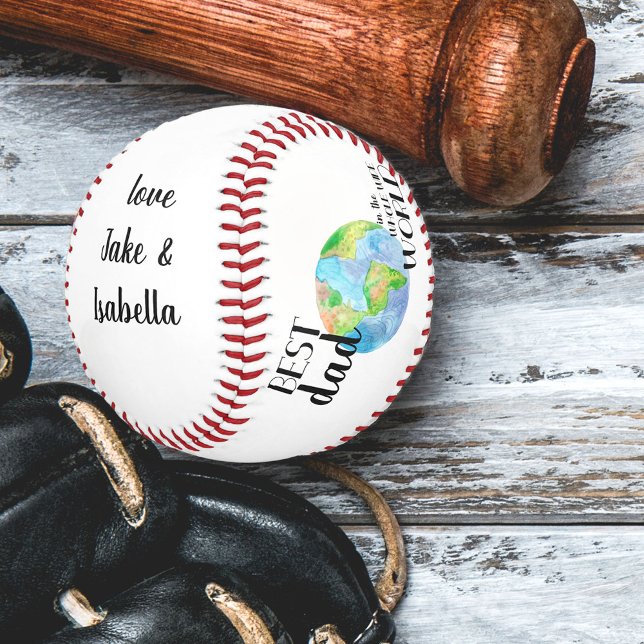 Pelota De Béisbol El mejor papá del mundo personalizado (Subido por el creador)