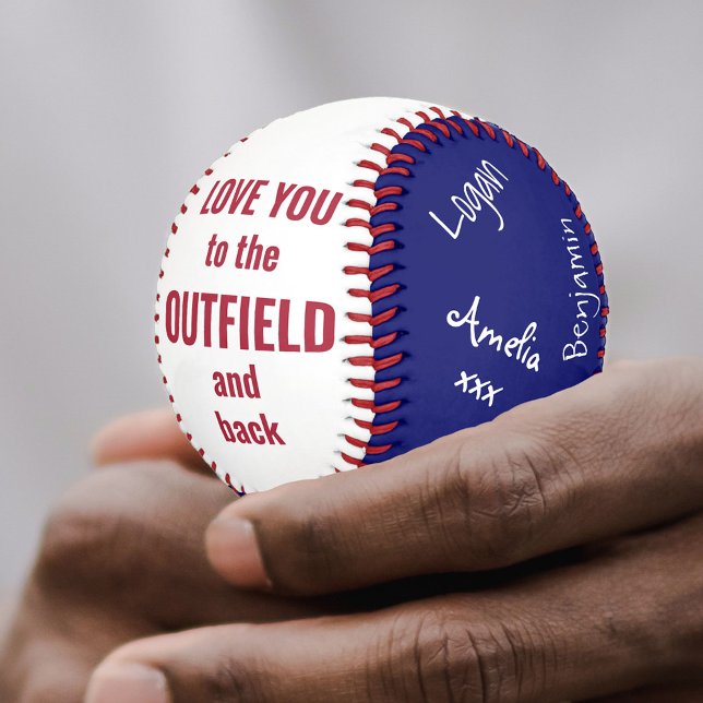 Pelota De Béisbol El mejor papá firmado nunca foto del béisbol rojo  (Subido por el creador)