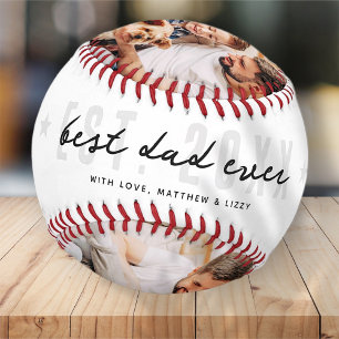 Pelota De Béisbol El mejor papá jamás atlético moderno 3 Día del Pad