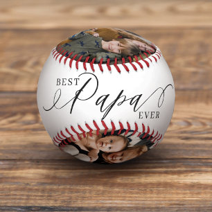 Pelota De Béisbol El mejor Papa jamás guiñó el Collage de fotos del 
