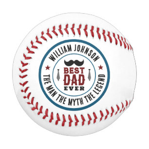 Pelota De Béisbol El mejor papá jamás vintage Día del Padre del País