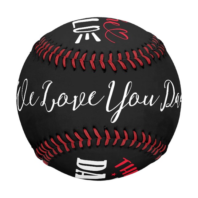 Pelota De Béisbol El mejor papa que te queremos con el nombre (Anverso)