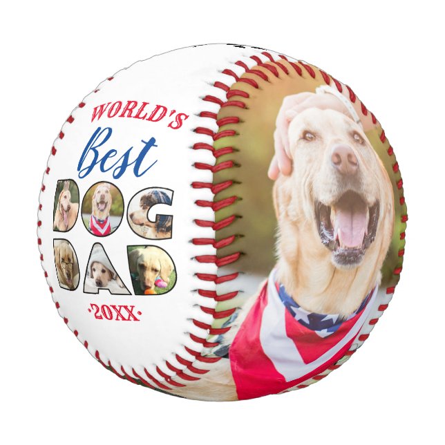 Pelota De Béisbol El mejor perro del mundo cita al amante del Collag (Angular)