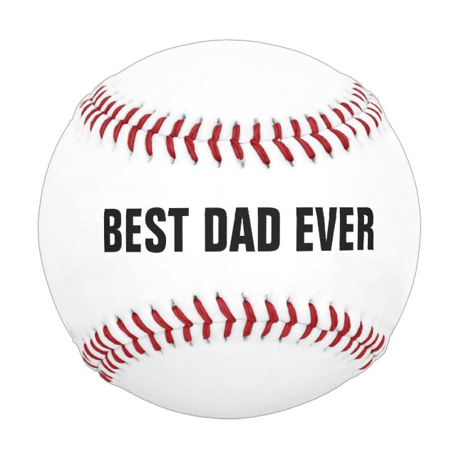 Pelota De Béisbol El mejor regalo simple del cumpleaños del padre (Anverso)