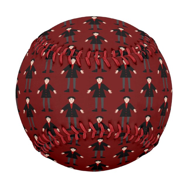 Pelota De Béisbol El vampiro de Halloween estampado (Anverso)