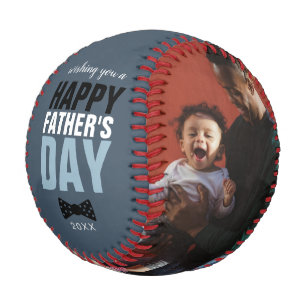 Pelota De Béisbol Elegante Feliz Día del Padre Fotos Bowtie