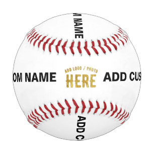 PELOTA DE BÉISBOL ELEGANTES PERSONALIZABLES BLANCOS MODERNOS VERIFIC
