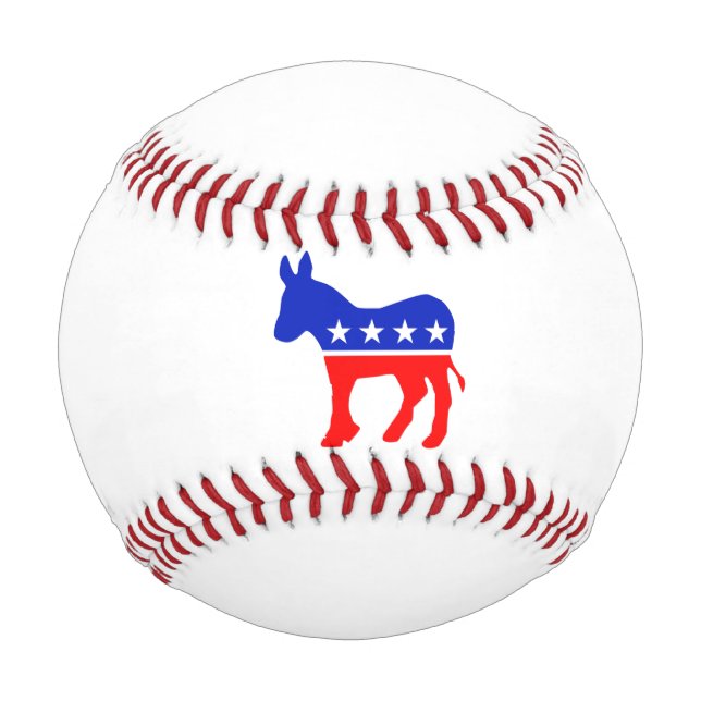 Pelota De Béisbol Emblema político Fiesta democrático (Donkey) (Anverso)