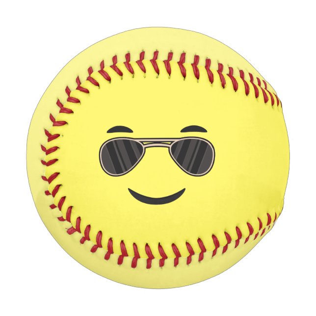 Pelota De Béisbol Emoji de gafas de sol (Anverso izquierdo)