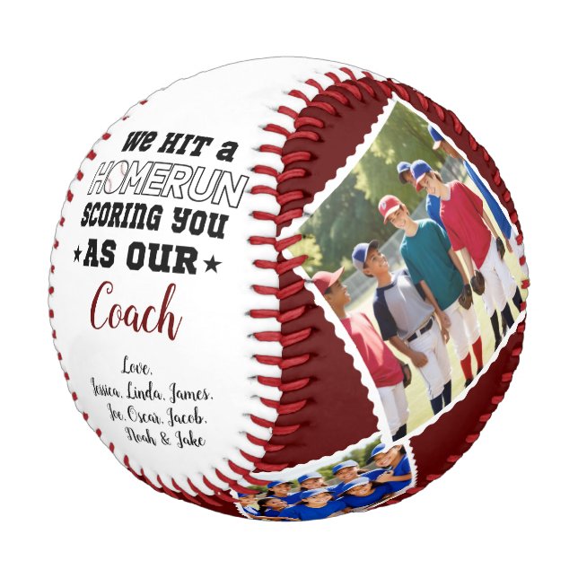 Pelota De Béisbol Entrenador de Homerun Gracias Personalizado Regalo (Angular)