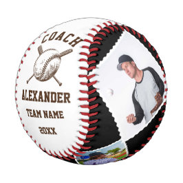 Pelota De Béisbol Entrenador personalizado con 4 foto y nombre del e