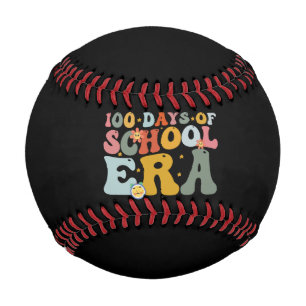 Pelota De Béisbol Era de 100 días de escuela Groovy Teacher Kids