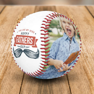 Pelota De Béisbol Eres mi héroe, feliz foto del día del padre  