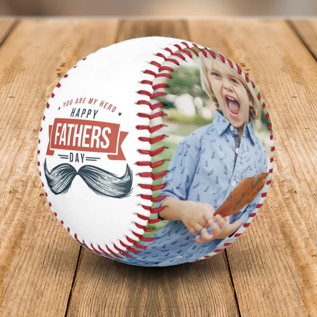 Pelota De Béisbol Eres mi héroe, feliz foto del día del padre | (Subido por el creador)