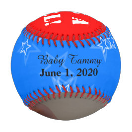 Pelota De Béisbol Es una foto azul rojo Chica