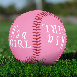 Pelota De Béisbol Es una niña Cumpleaños de bebé niña Revelación del