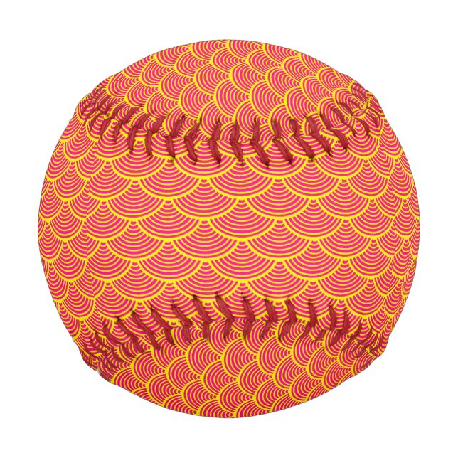 Pelota De Béisbol escalas de sirena naranja Thunder_Cove/rojo (Anverso)
