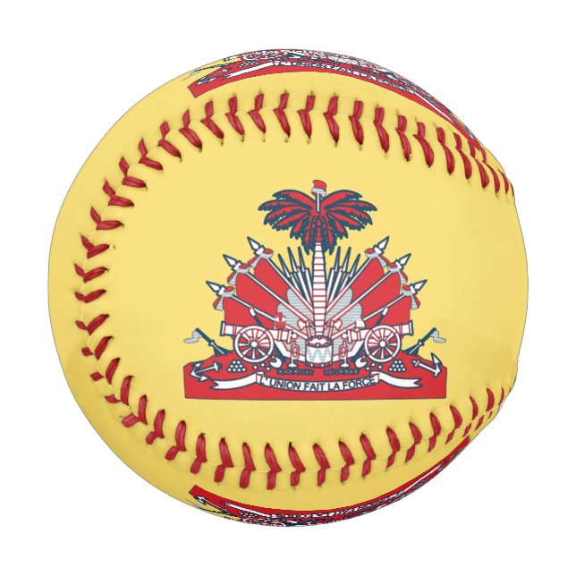 Pelota De Béisbol Escudo de Haití (Reverso derecho)