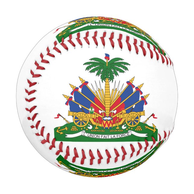 Pelota De Béisbol Escudo de Haití (Reverso derecho)