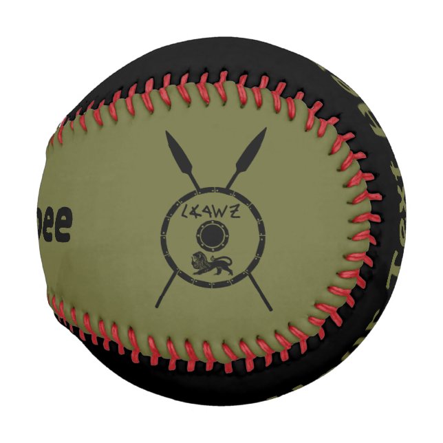 Pelota De Béisbol Escudo De Macabee Y Spears Sumidos (Anverso derecho)