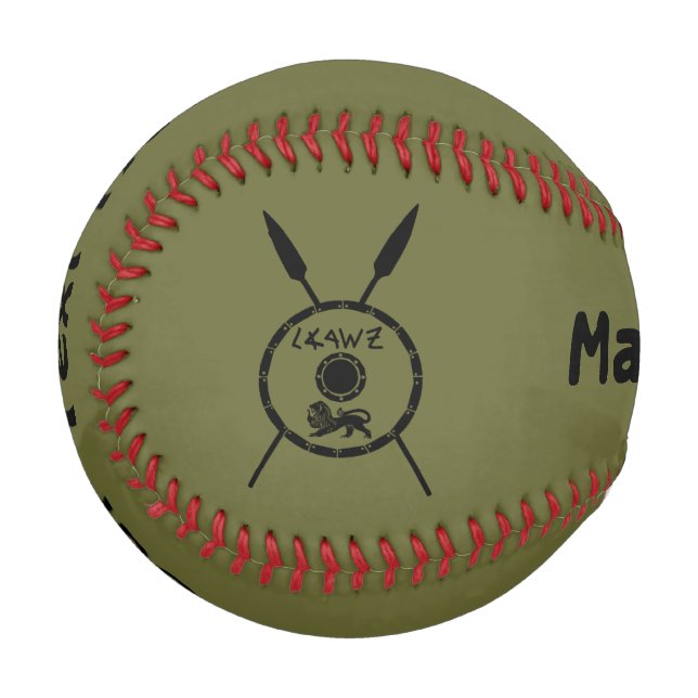 Pelota De Béisbol Escudo De Macabee Y Spears Sumidos (Anverso izquierdo)