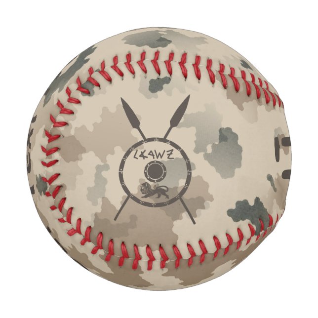 Pelota De Béisbol Escudo De Macabetes Y Láminas Desérticas (Anverso izquierdo)