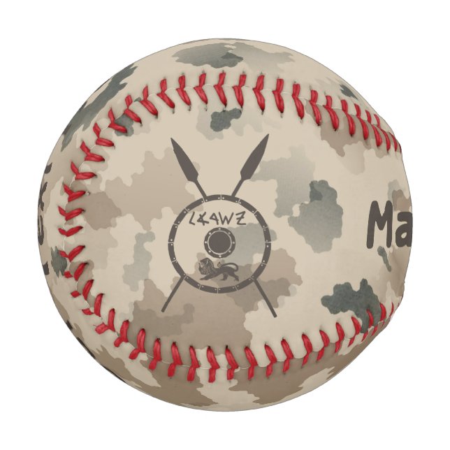 Pelota De Béisbol Escudo De Macabetes Y Láminas Desérticas (Anverso izquierdo)