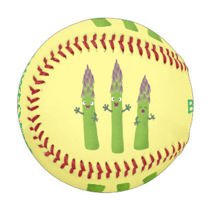 Pelota De Béisbol Espárrago lindo cantando trío de verduras personal